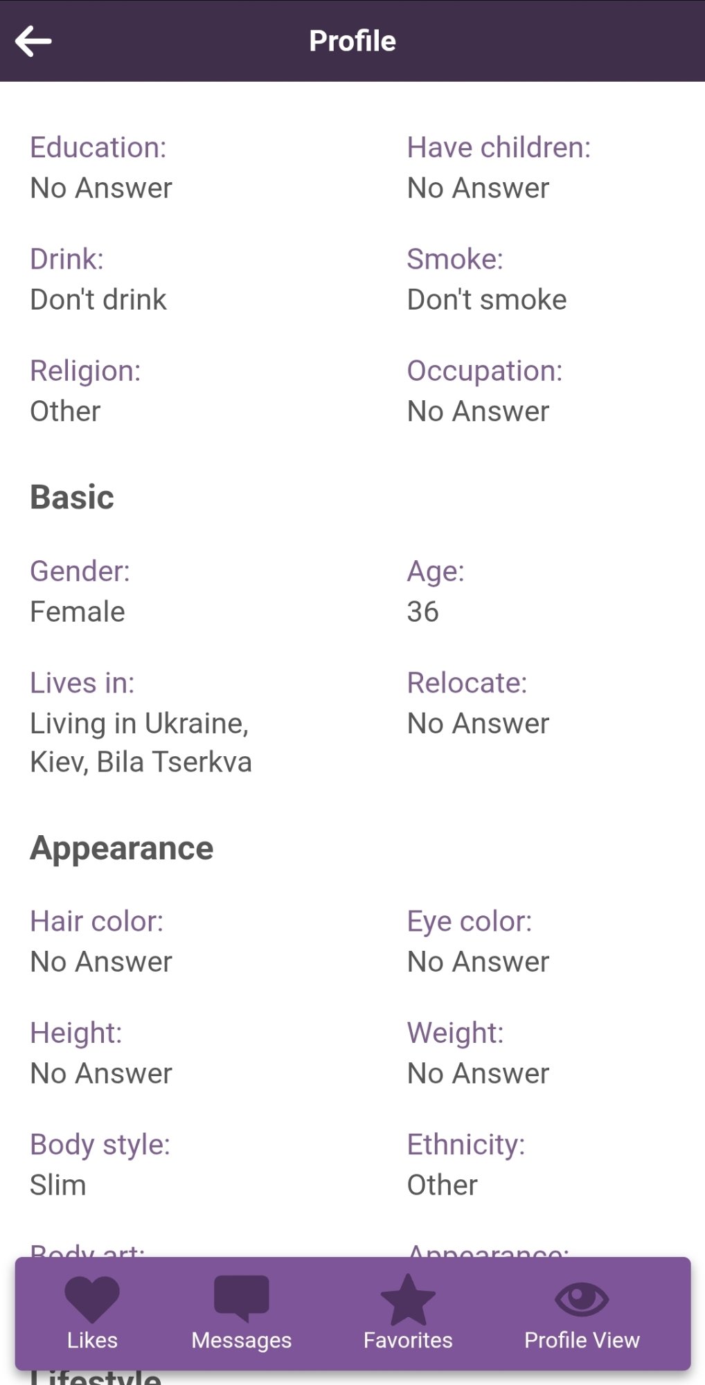 Natali Raievska UkraineDate profile details — seeking men aged 29-67